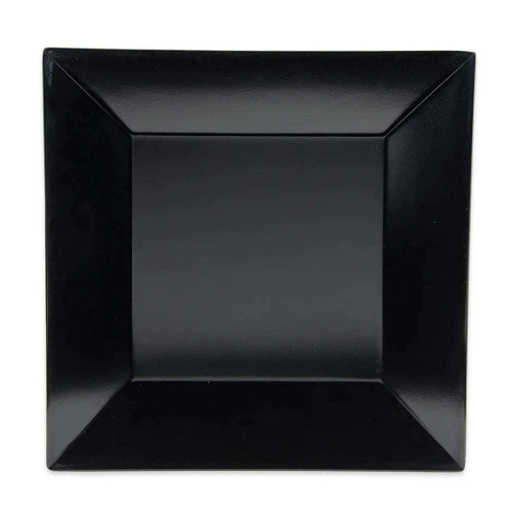 Square Melamine Dinner Plate Black 12Inch No.34031-12